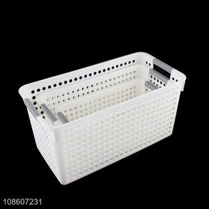 New arrival hollow plastic rectangle storage basket for sale