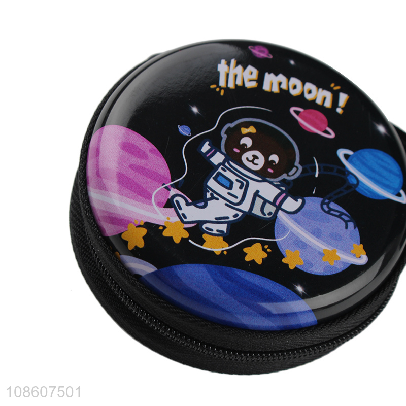 Factory supply round cartoon mini coin purse children wallet