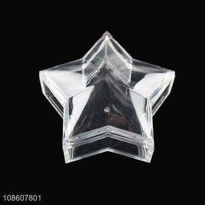 High quality star shaped acrylic nail rhinestone container storage box