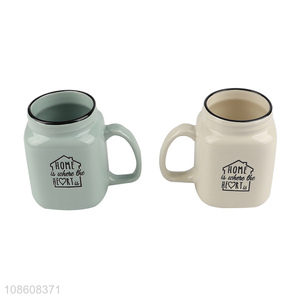 New product custom logo modern ceramic coffee mugs with handle