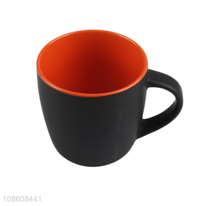 Hot selling two-tone ceramic mugs classic matte porcelain mugs