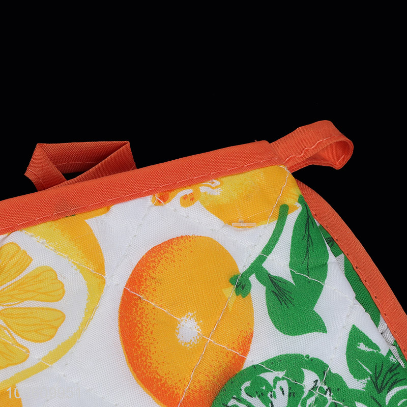 Wholesale printed microwave oven mitt and pot holder set kitchen accessories