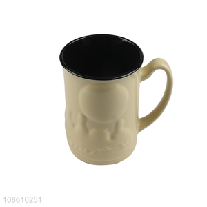 New product large capacity embossed ceramic mugs coffee cups