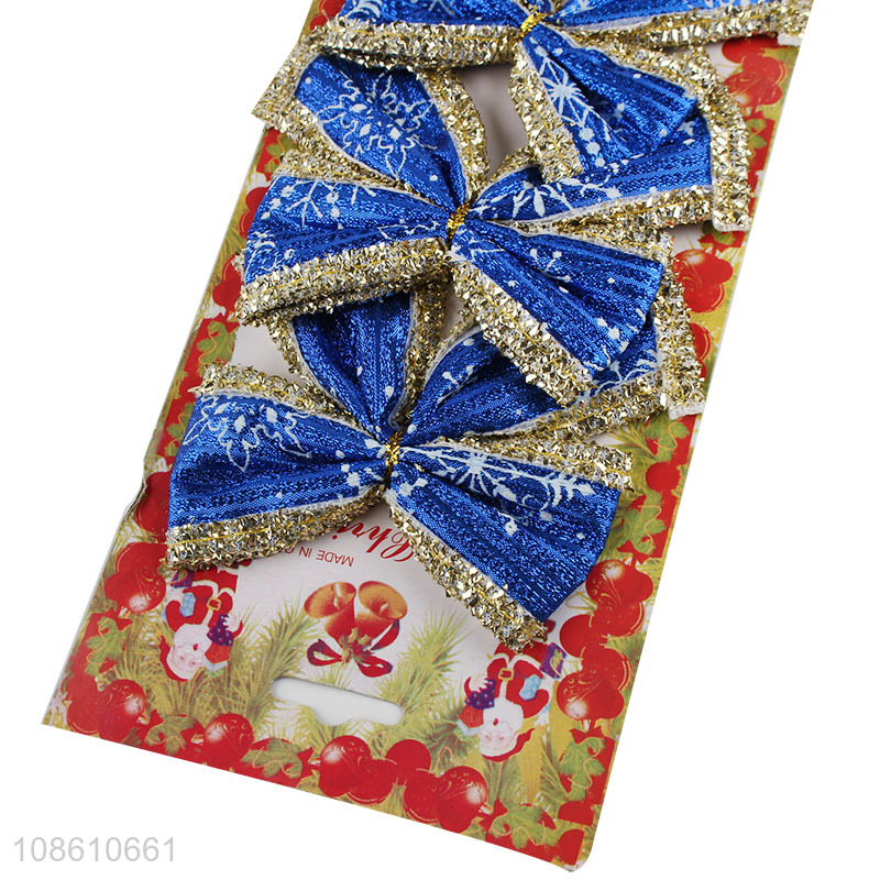 Top selling glitter christmas gifts bow for christmas decoration