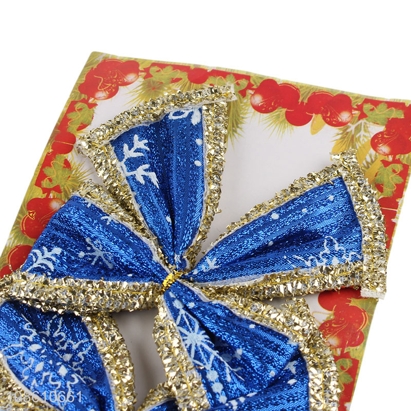 Top selling glitter christmas gifts bow for christmas decoration