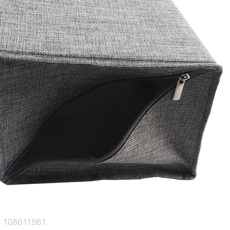 High quality large capacity foldable visible non-woven storage box with lid