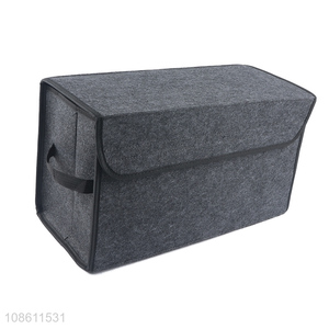 Hot selling durable heavy duty felt trunk car organizer storage box