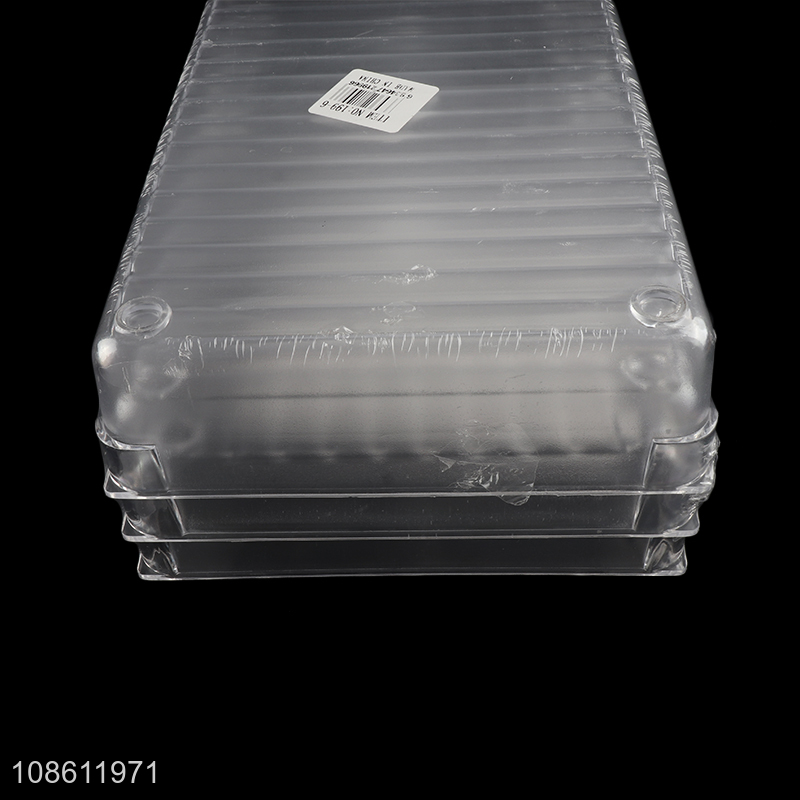 Factory supply clear drawer organizers set plastic makeup storage boxes