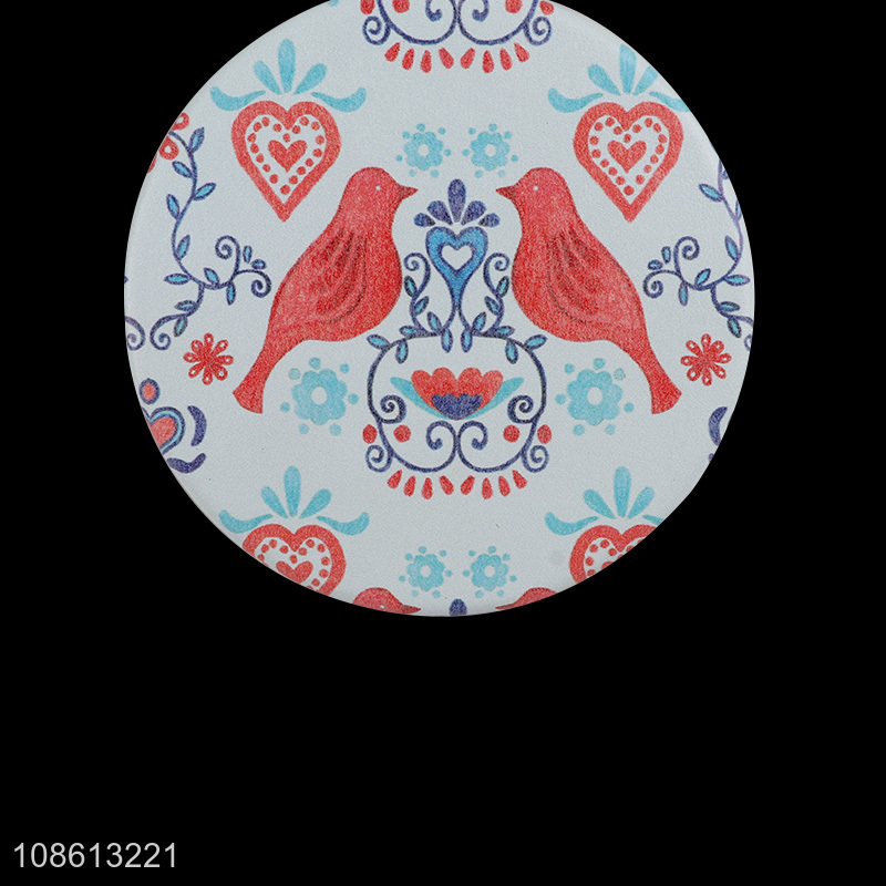 Factory supply round girls makeup mirror pocket mirror for sale