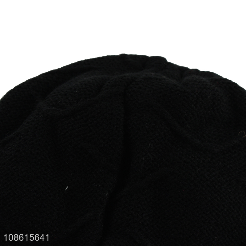 Latest design black men fashion beanies hat for sale