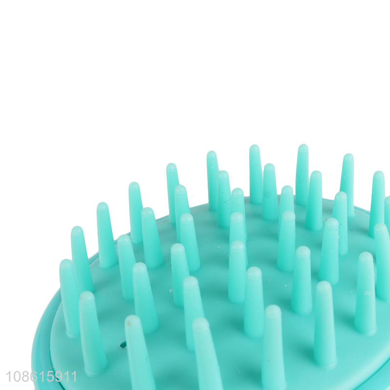 Factory supply hair scalp massager shampoo brush with soft silicone bristle