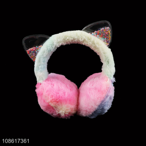 New products colorful faux fur earmuff winter warm plush ear warmer