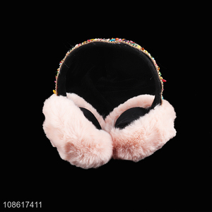 High quality luxury soft winter plush earmuff faux fur ear warmer