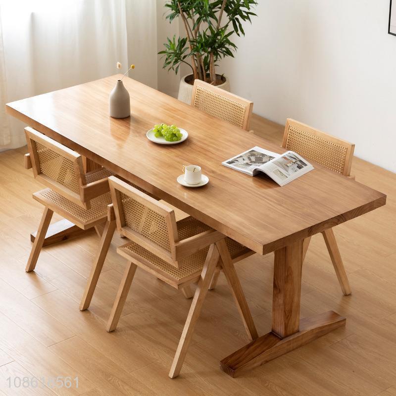 Hot selling solid wood dining table wooden kitchen table wholesale