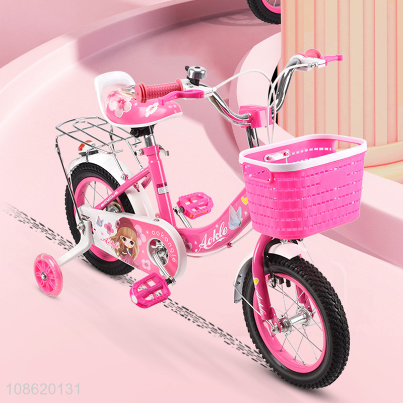 Hot sale 16 inch girls bike with training wheel & basket for ages 5-8