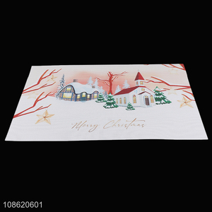 Hot selling anti-scald anti-slip woven textilene Christmas <em>placemat</em>