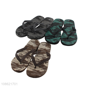 Wholesale camouflage color slippers summer beach flip flops for men