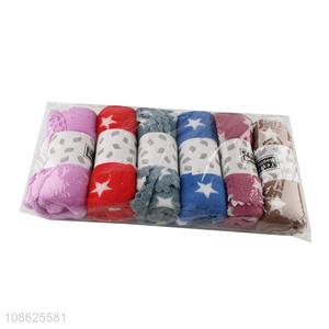 China factory star pattern reusable hand towel face towel