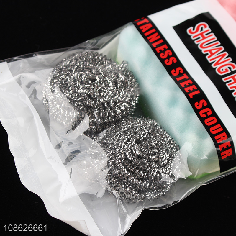 High quality kitchen cleaning kit stainless steel scourer for sale