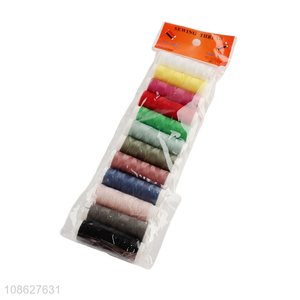 Factory price mixed colors cotton sewing thread kit for home use