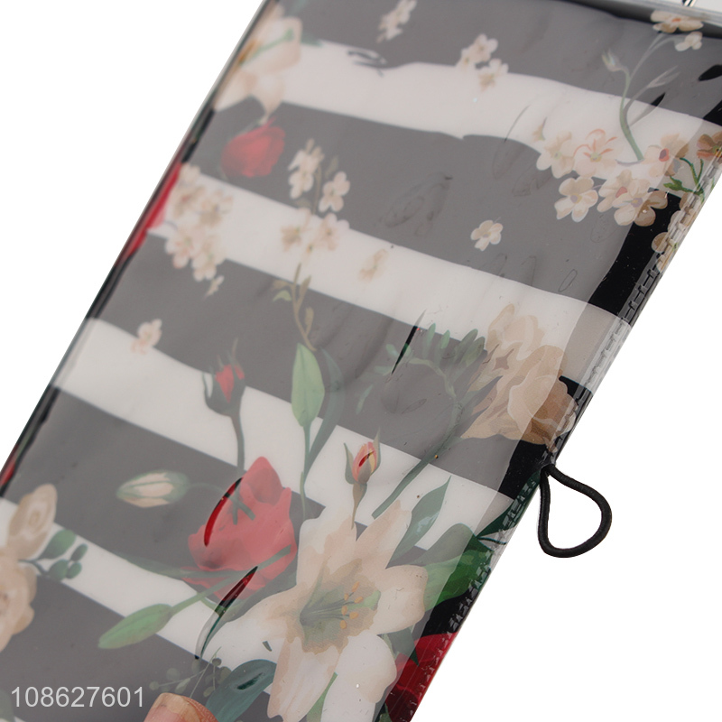 Wholesale trendy floral print pvc card bag passport bag for travelling