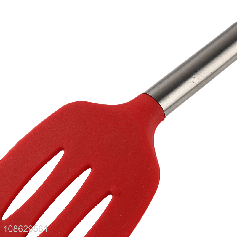 Good price heat resistant slotted spatula silicone slotted spatula