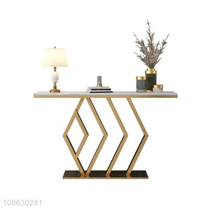 Hot sale metal frame slate hallway console table wholesale