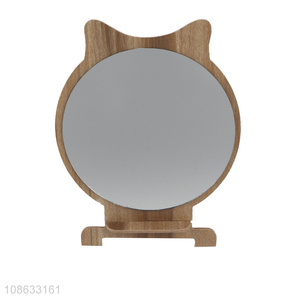 Good selling wooden tabletop makeup <em>mirror</em> <em>cosmetic</em> <em>mirror</em> wholesale