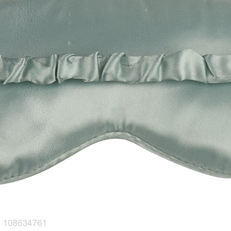 Wholesale imitated silk sleeping eye mask with adjustable strap