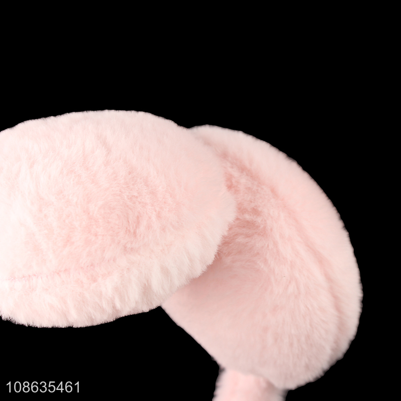 Most popular pink winter warm plush earmuffs for girls