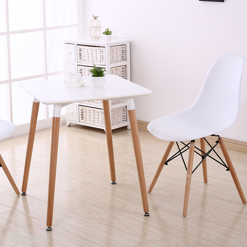 Hot selling modern dining table MDF coffee table with solid wood legs