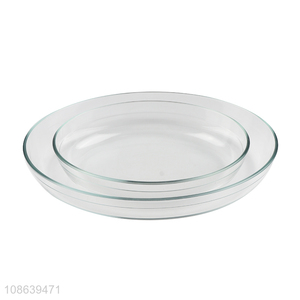 Good quality round glass baking dish baking pan for sale