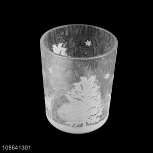 New product glass votive candle holder Christmas tea lights holder