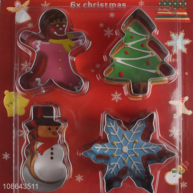 Latest products 6pcs christmas cookies cutter cookies mould for sale