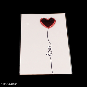 Good quality paper simple Valentine's day greeting card