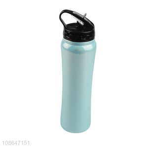 Bottom price stainless steel insulated water bottle with drinking straw