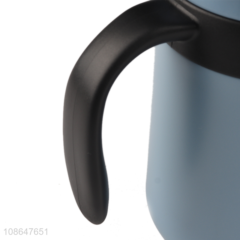 Low price home office double-walled thermal water cup with handle