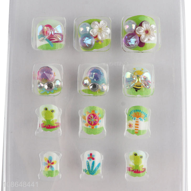 China products cartoon children fake nail suit for nail art