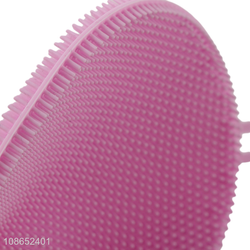 Wholesale round silicone dishwashing brush double sided pot brush