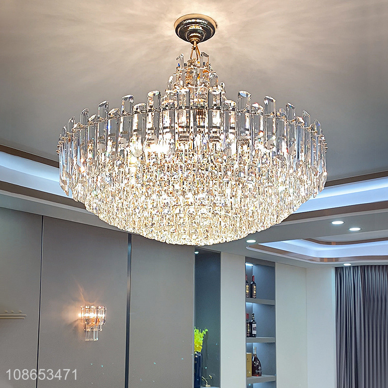 Wholesale clear crystal chandelier pendant ceiling light for living room