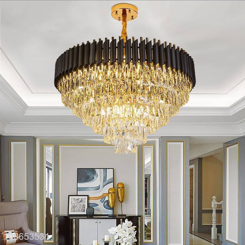 Online wholesale led lighting crystal pendant light chandelier for hall