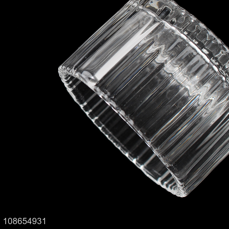 Wholesale transparent glass candy jar wide mounth glass cookies jar