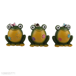 Wholesale garden decoration resin frog statuette animal resin crafts