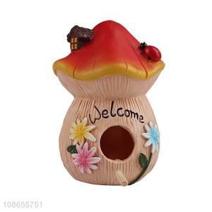 Hot sale garden decor resin mushroom house figurine resin ornament