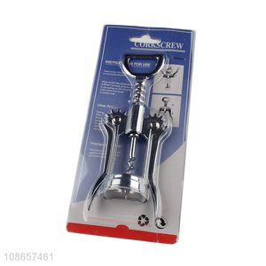 Wholesale heavy duty zinc alloy wing corkscrew wine opener