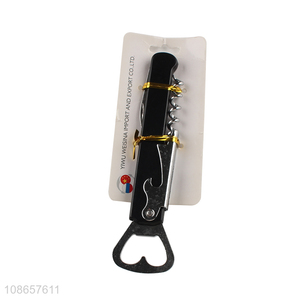 Factory supply multi-use iron bottle opener wine opener corkscrew