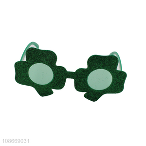 Factory Supply Plastic St. Patrick's Day Party Glasses Shamrock Glasses