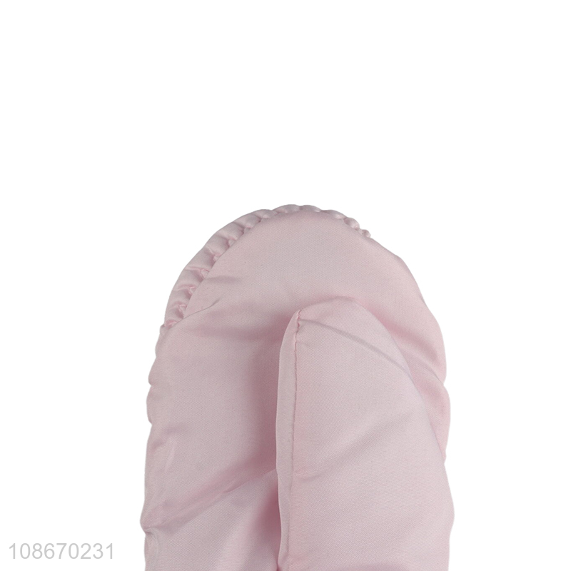 China factory pink winter girls thickened polyester gloves for sale