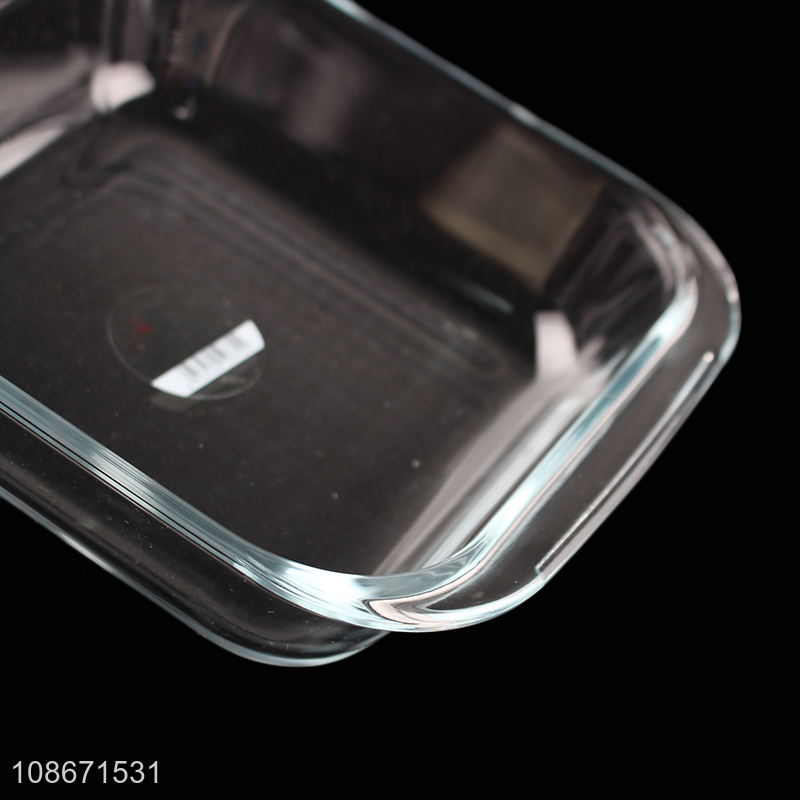 Hot sale transparent high borosilicate glass baking pan baking dish