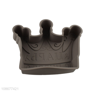 Hot selling crown shape silicone baking molds for cake chocolate